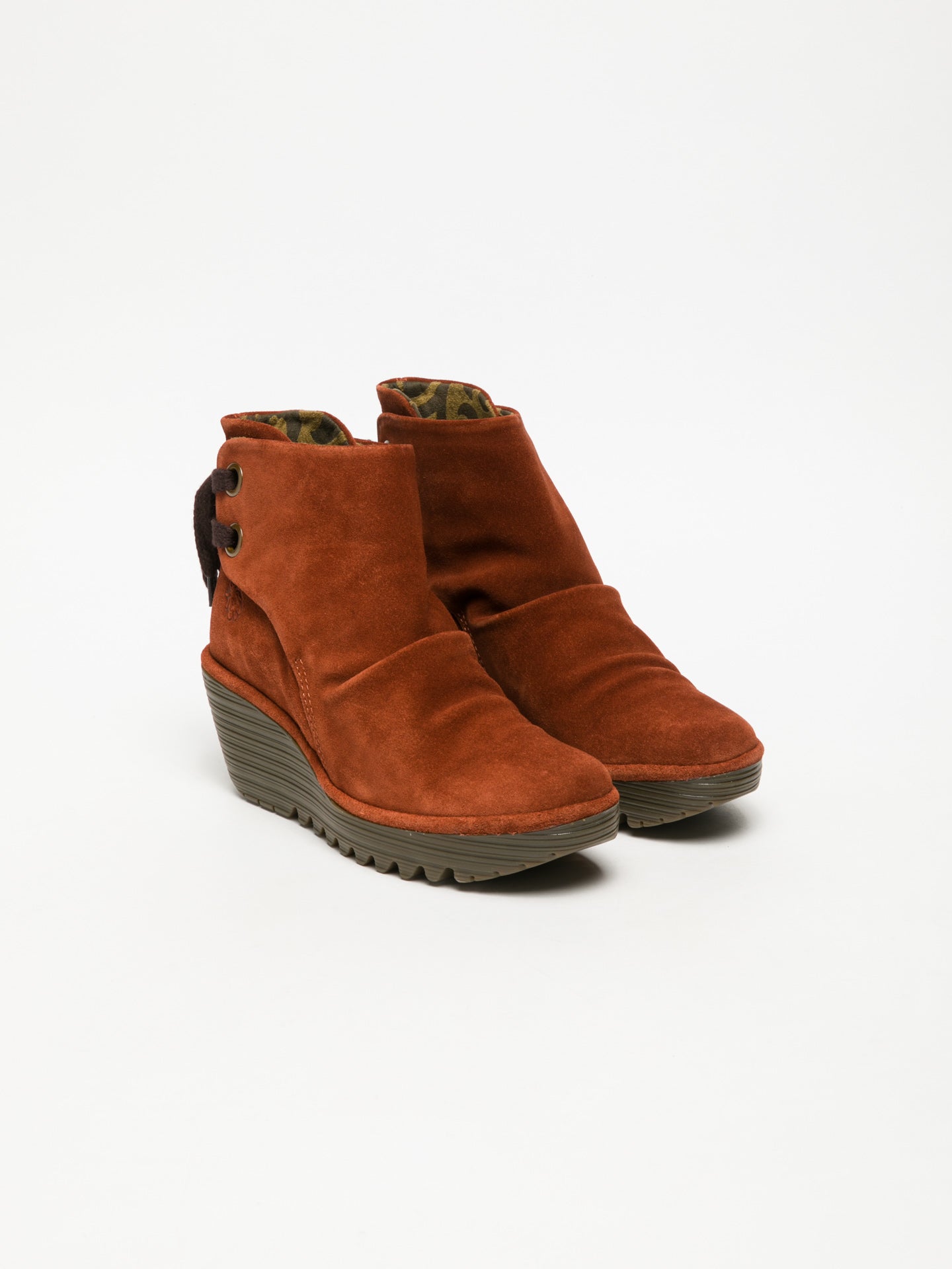 Fly London Firebrick Wedge Ankle Boots